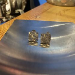Square nugget earrings
