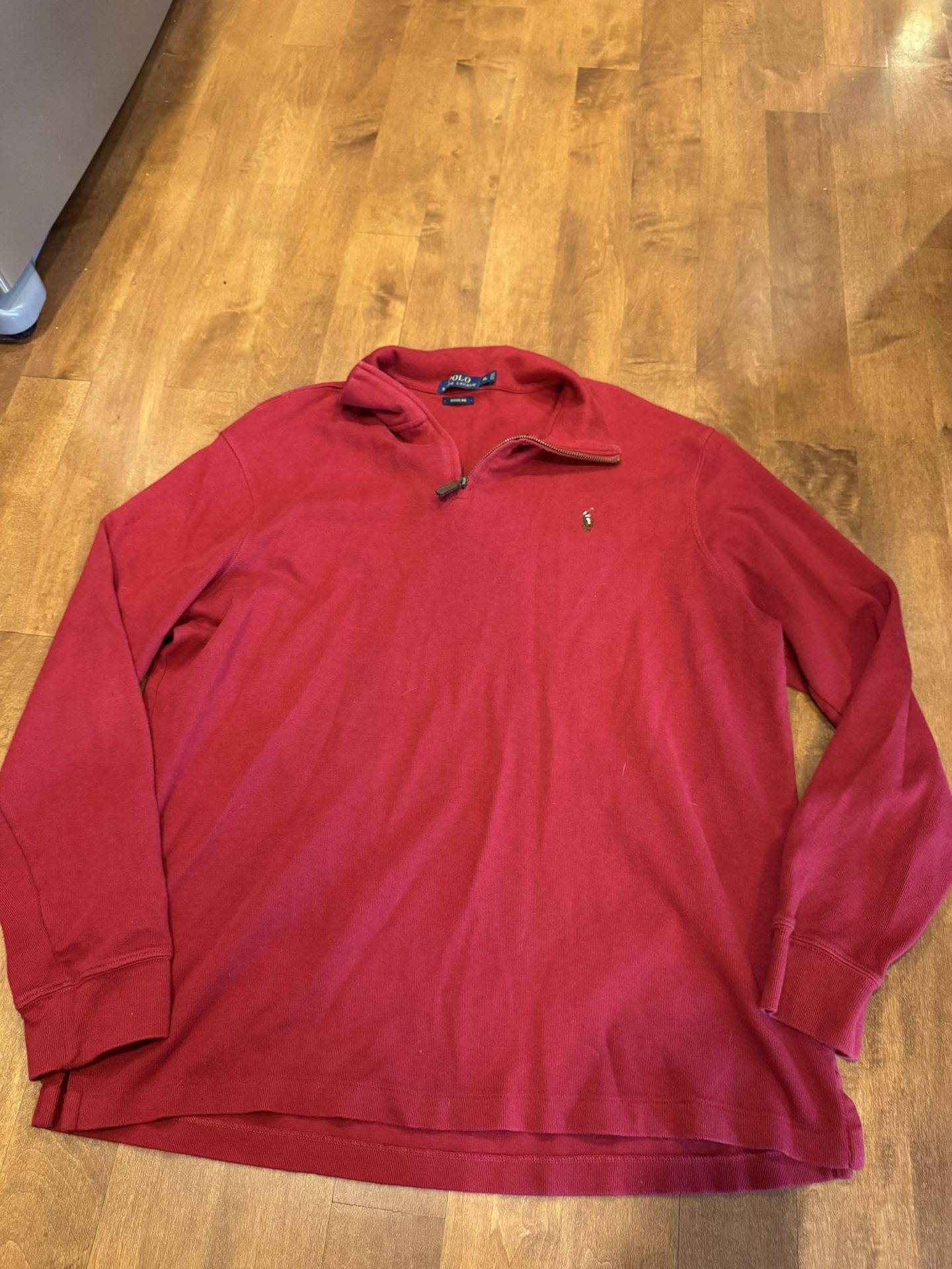 Men’s polo, Ralph Lauren quarter zip sweatshirt can ship if needed