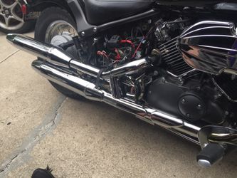 V Star exhaust pipes Yamaha custom