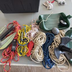 Boat Water Ski Tubing Ropes, Tie Up Dock Ropes, Boat Bumpers, Anchors, Battery Boxes