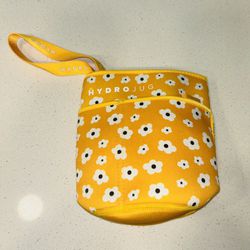 HydroJug Sleeve with storage pockets - yellow poppy floral pro collection.