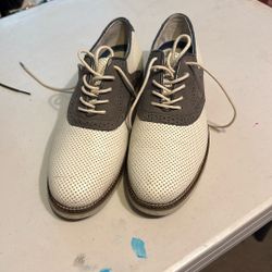 G.H. Bass And Co. Men’s Dress Shoes Size 9 1/2 Grey And White 