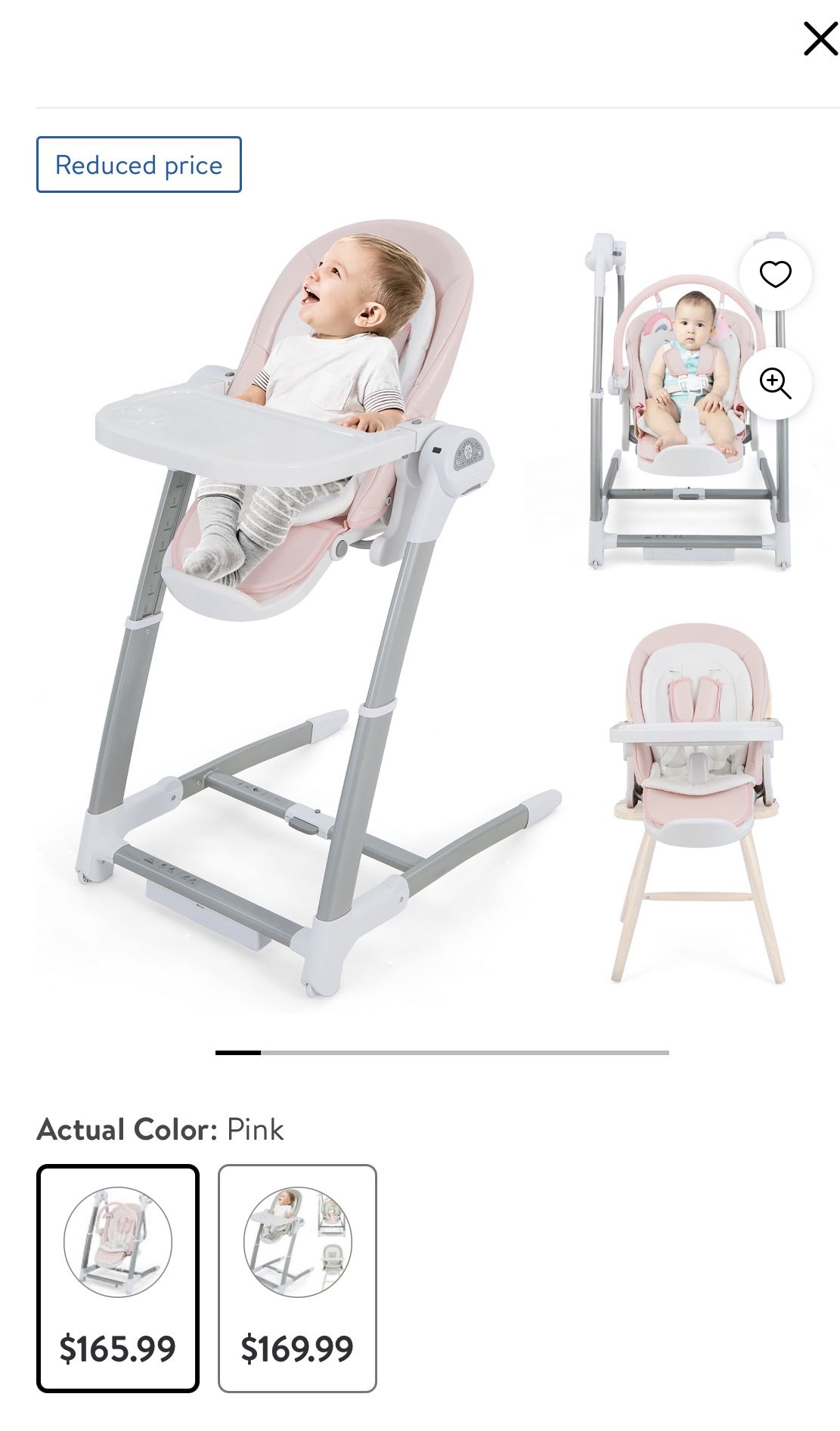 Babyjoy 3-in-1 Baby Swing & High Chair 