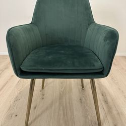 Emerald Green Velvet Accent Chair