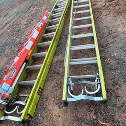 2 28ft Little Giants Ladders And A Werner Ladder 