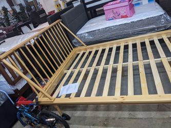 New queen size wood bed frame with headboard