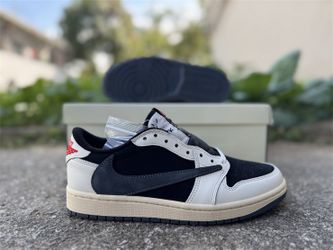 Nike Jordan 1 Low Travis Scott OG Olive SP Custom Blue Size 10