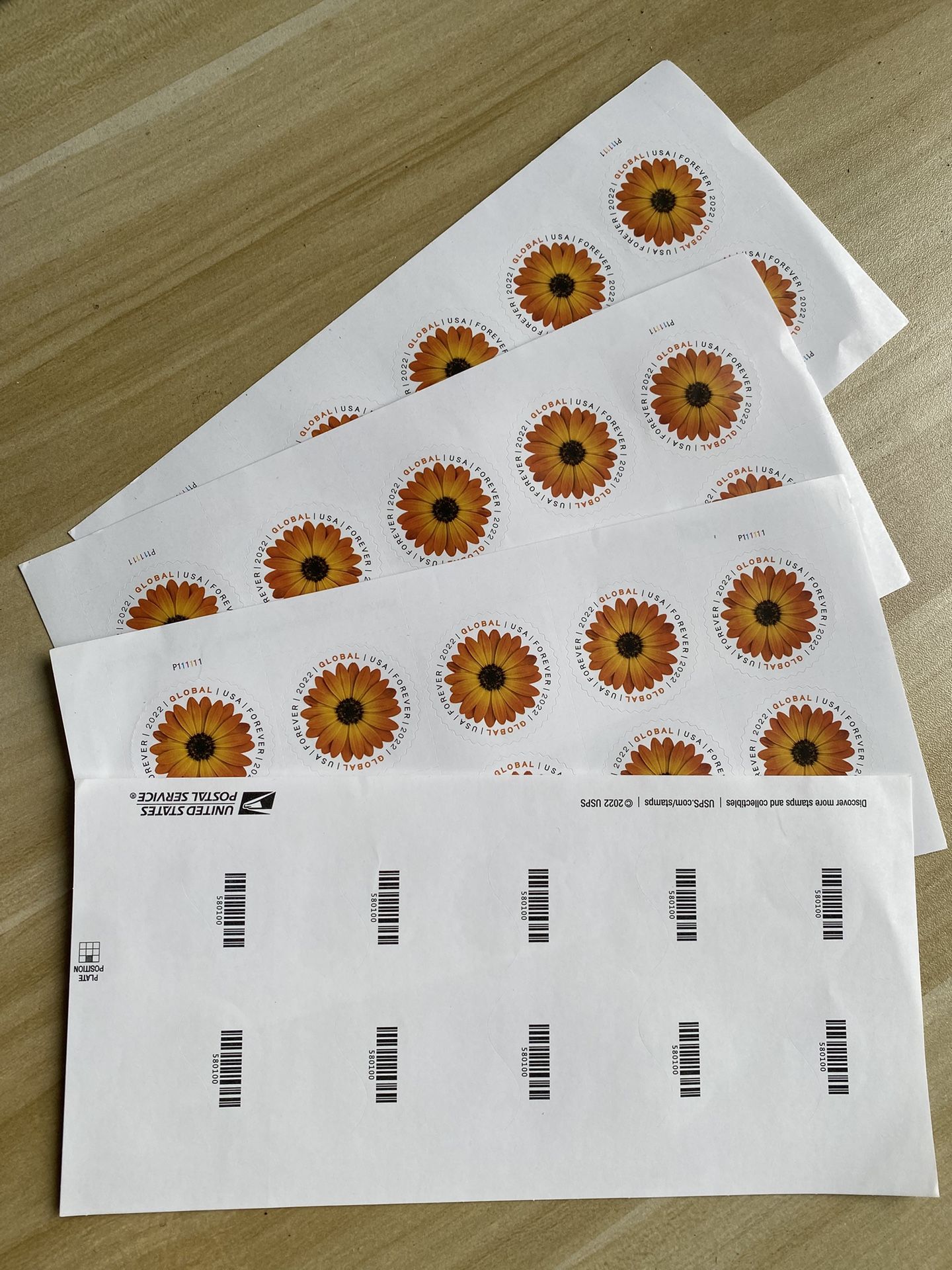 20 Sheets Of 200 Chrysanthemum International Stamps