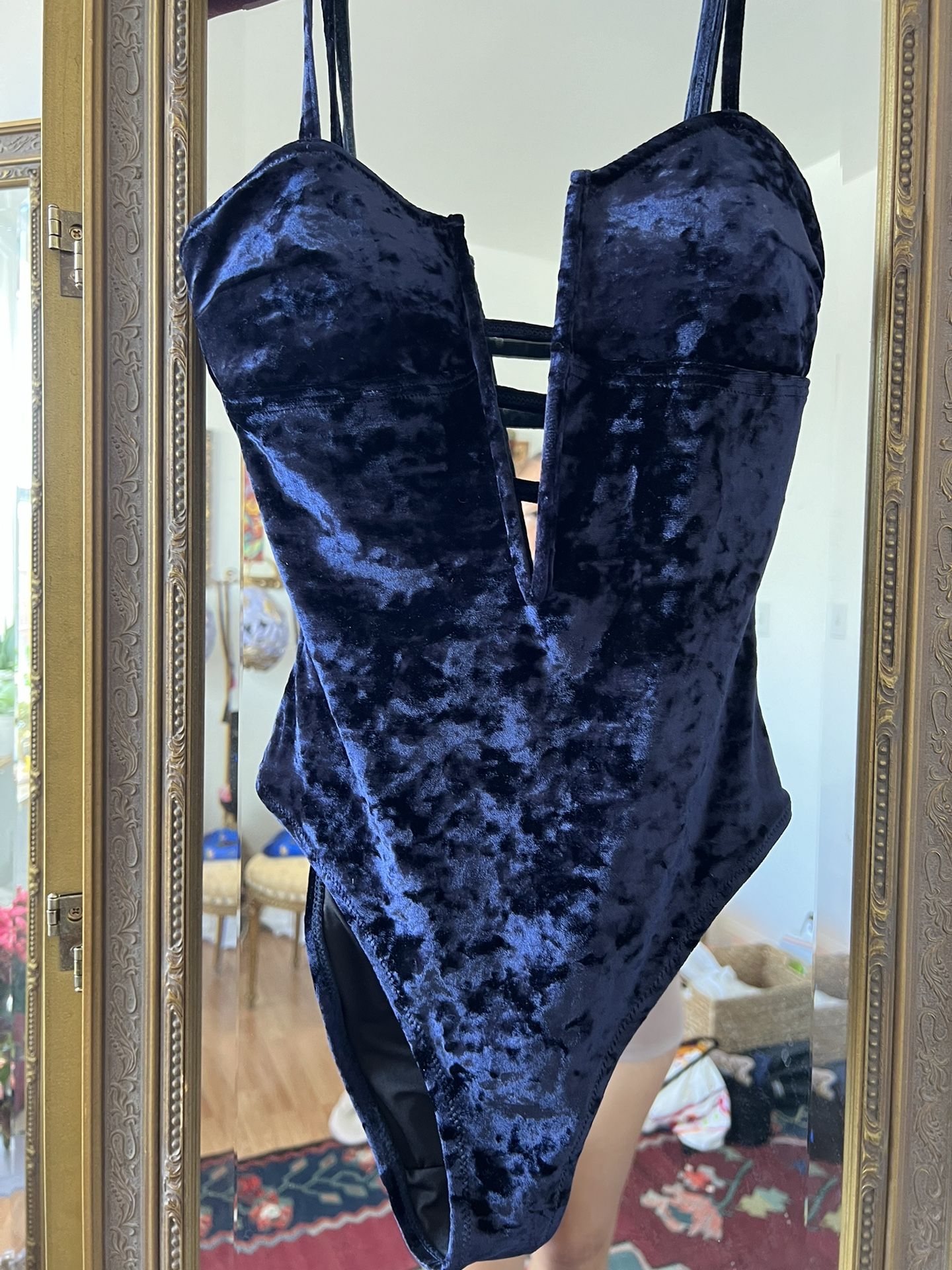 Swimwear Velvet Dark Blue