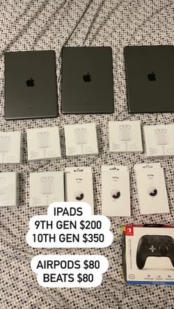 iPads 9&10th Gen , AirPods , Dre Beats Earbuds 