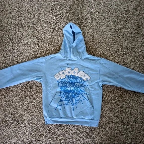 Baby Blue Sp5der Hoodie 