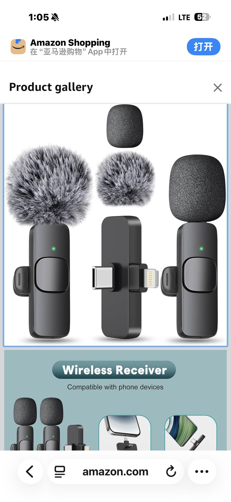 New In Box! Wireless Mini Microphone for iPhone, Android Phone - Bluetooth Lavalier Lapel Mic for Audio Video Recording - Clip on Content Creator Micr