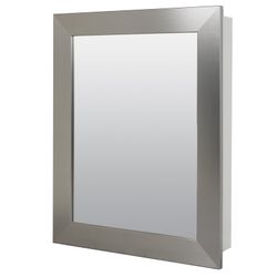Zenith 30.5 in. H x 24.5 in. W x 5.25 in. D Rectangle Medicine Cabinet/Mirror Brushed N/A - Med Cab Swing Door
