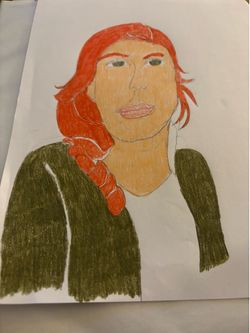 Woman drawing