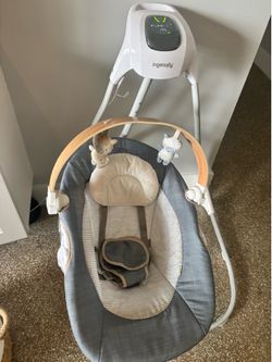 Ingenuity SimpleComfort Portable ​Baby Swing, Chambray