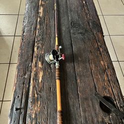 Antique Fishing Rod And Reel 