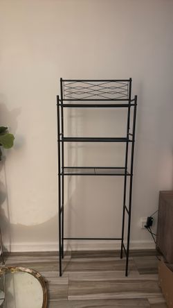 Black bathroom organizer shelf $15 obo