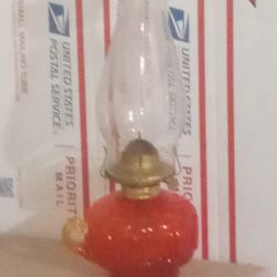 Sun And Moon Oil Lamp Old