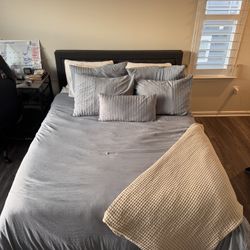 Queen Bed & Memory Foam Mattress