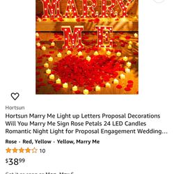 Marry Me Letters With Candles And Roses 