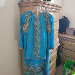 Blue Pakistani Style Dress
