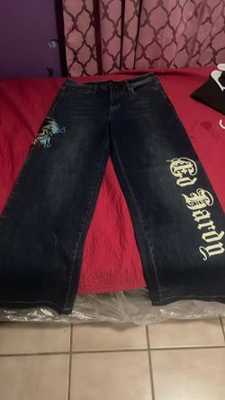 Ed Hardy, dark blue jeans waist size 30