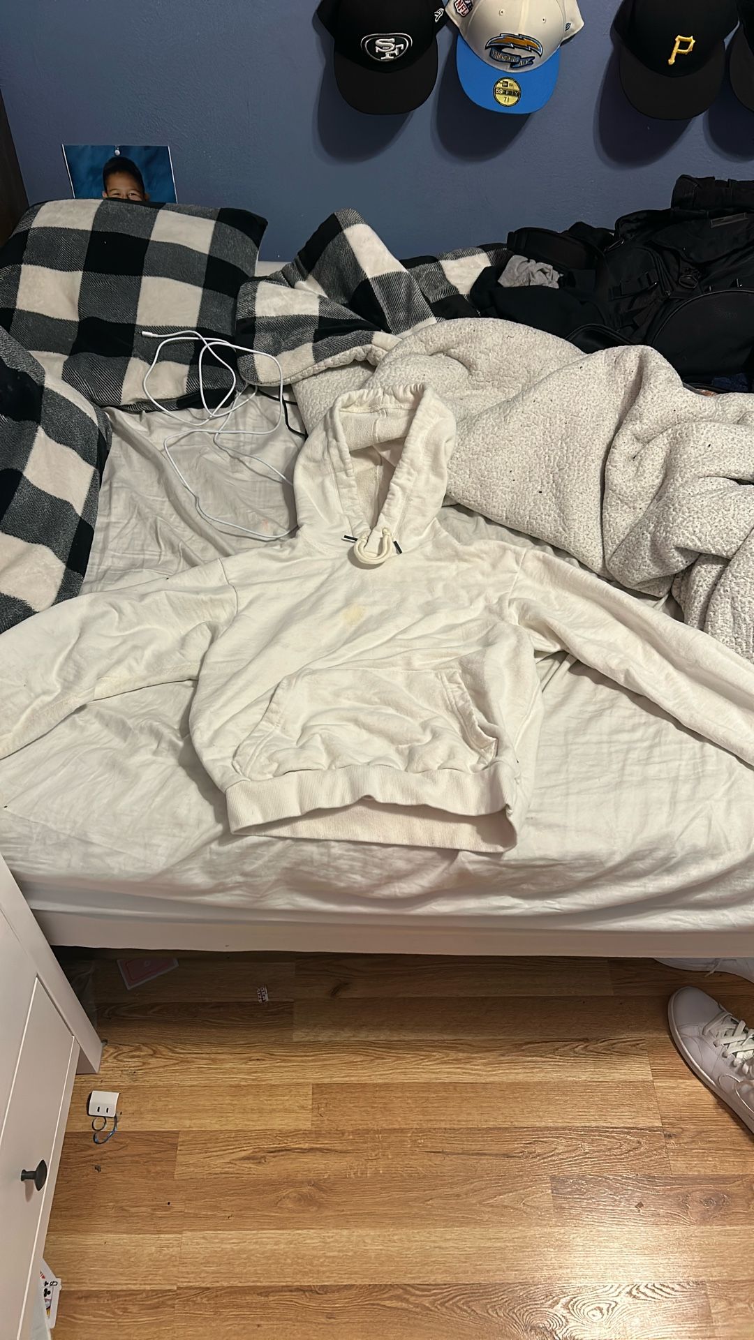 Hanes Cream Pull Over Hoodie