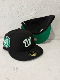 MLB new era Washington nationals black green outline 1999 all star game patch 59fifty fitted hats size 7 and 7 3/8