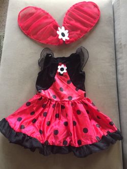 Ladybug Halloween costume with wings 18M 2T 3T