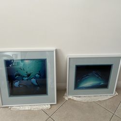 Dolphin World by Robert Wyland HAND SIGNED Rare Original 2000 Print Framed