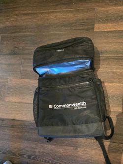 Igloo Maddox Backpack Cooler branded with a Commonwealth LPL Financial logo.