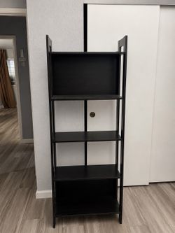 Black 5-Tier Bookshelves