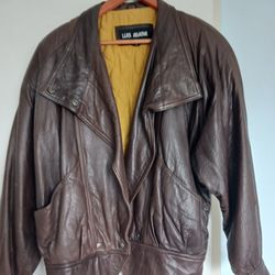 Women's Genuine Leather Bomber Jacket