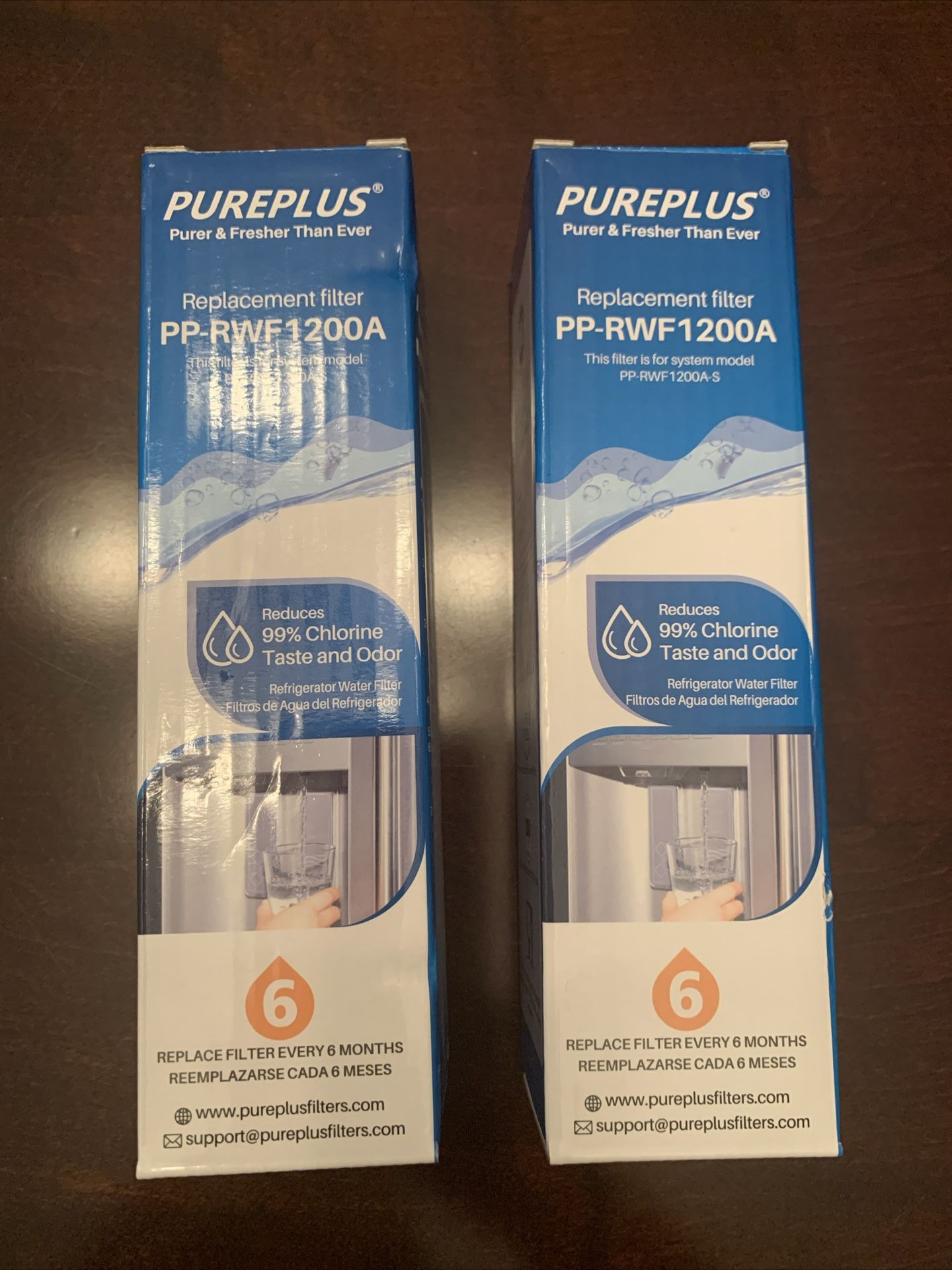 2 pk PUREPLUS PP-RWF1200A Replacement Water Filter, Sealed