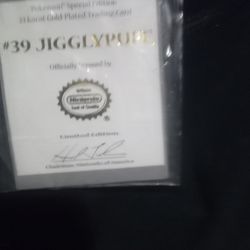 23 karat gold plated trading card special edition