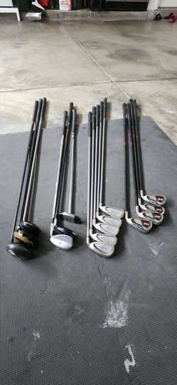 Golf clubs and bag