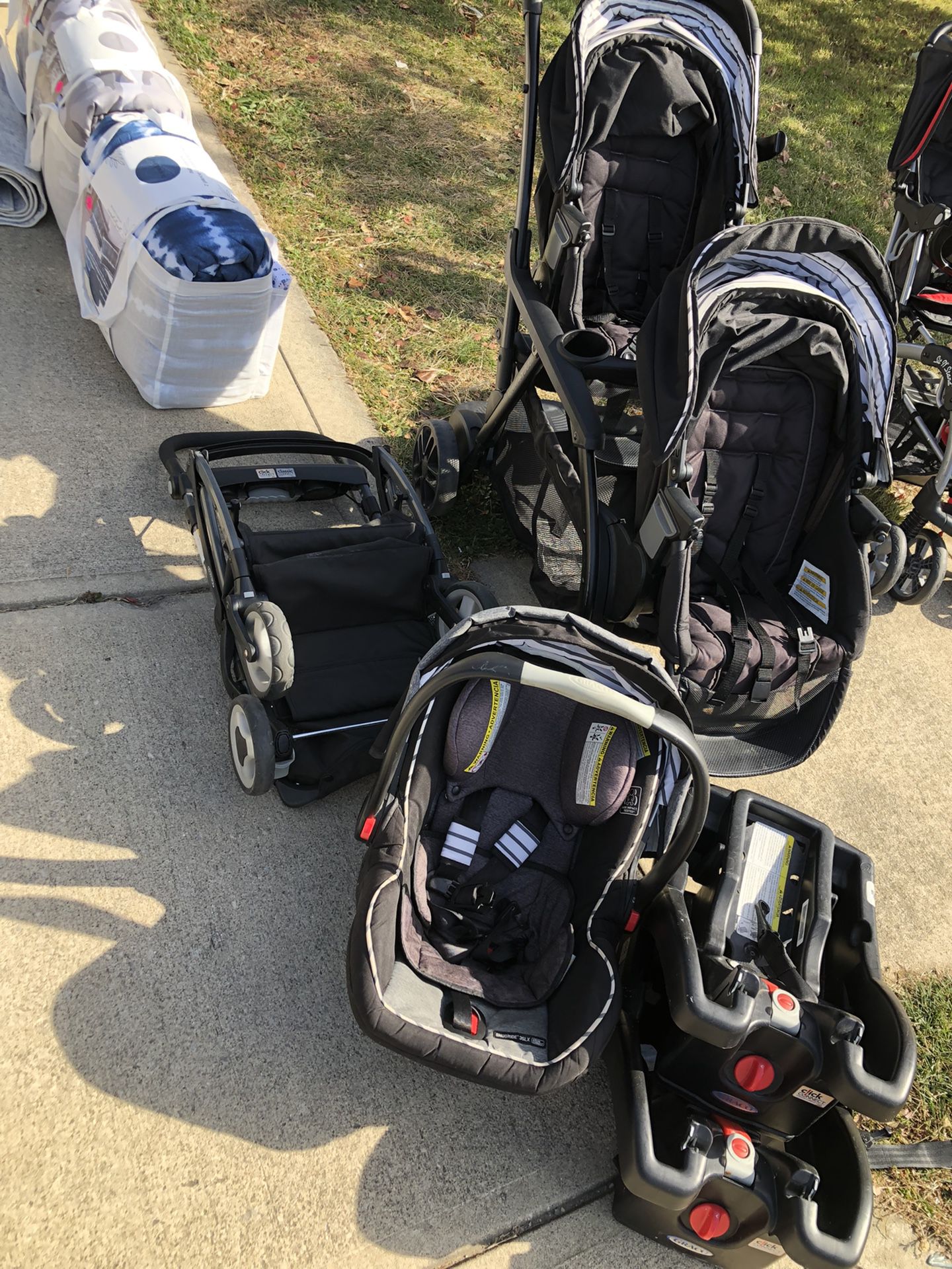Graco Duo Double Stroller And Infant Car Seat 