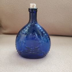 NTRA SRA DE GUADALUPE blue Glass Bottle