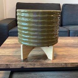 Green, Ceramic Planter