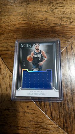 Klay Thompson game used jumbo patch /99 Noir