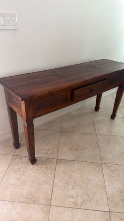 Teak wood console table from Indonesia