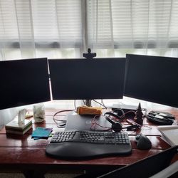 3, 24" DELL Monitors With Triple Stand