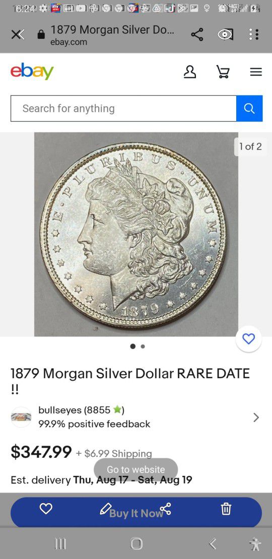 1879 Morgan SILVER DOLLAR.   $225.00