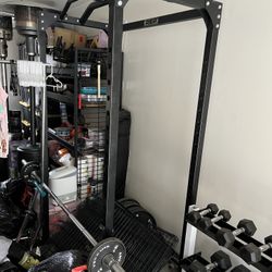 Exercise Cage With Barbell 