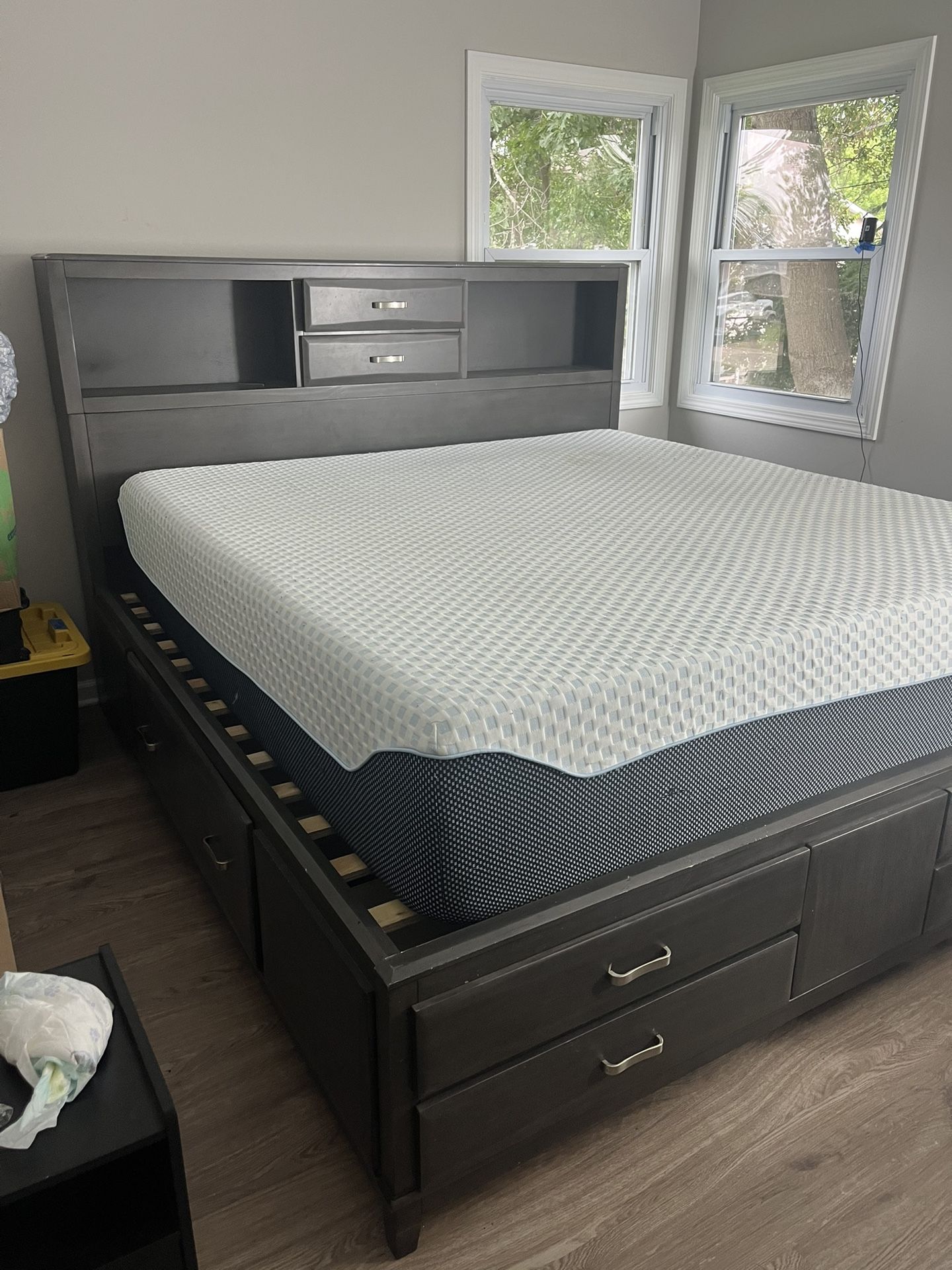Ashley Furniture King Bed Frame W/ Storage
