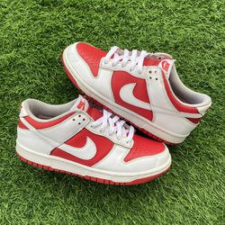 Nike Dunk Red And White Size 6.5Y 