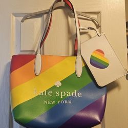 Rainbow Kate Spade Tote With Detachable Wallet