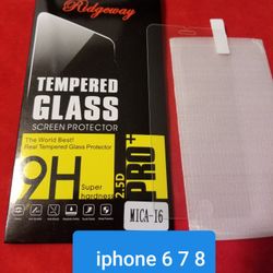 Iphone 6 7 8 Tempered Glass 