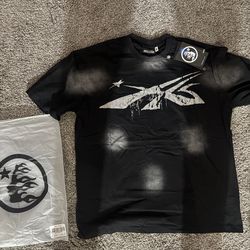 Black and white hellstar tee X-Large