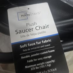 Mainstays Plush Saucer Chair - Black